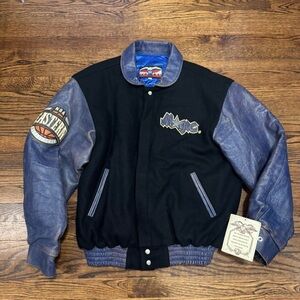 Vintage Orlando Magic Jeff Hamilton Leather and Wool Jacket Size XL New With Tag